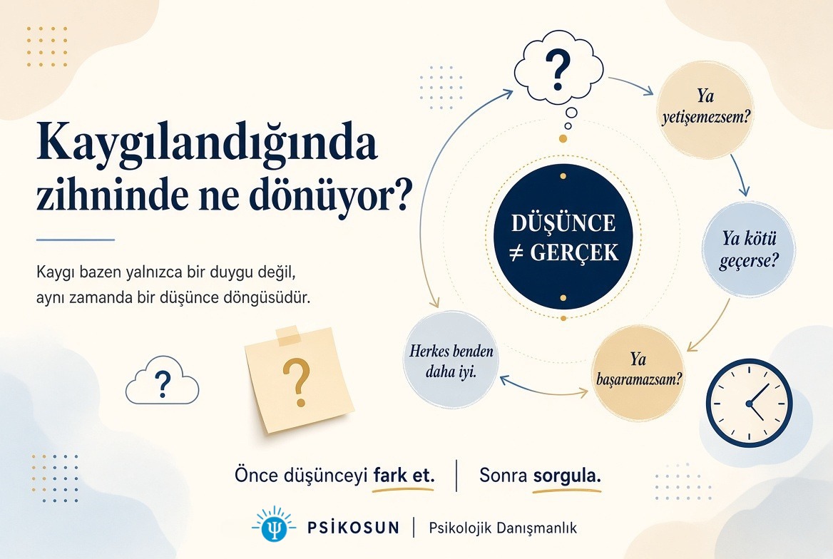 Kaygılandığımızda zihnimiz çoğu zaman sadece “endişelenmez”.