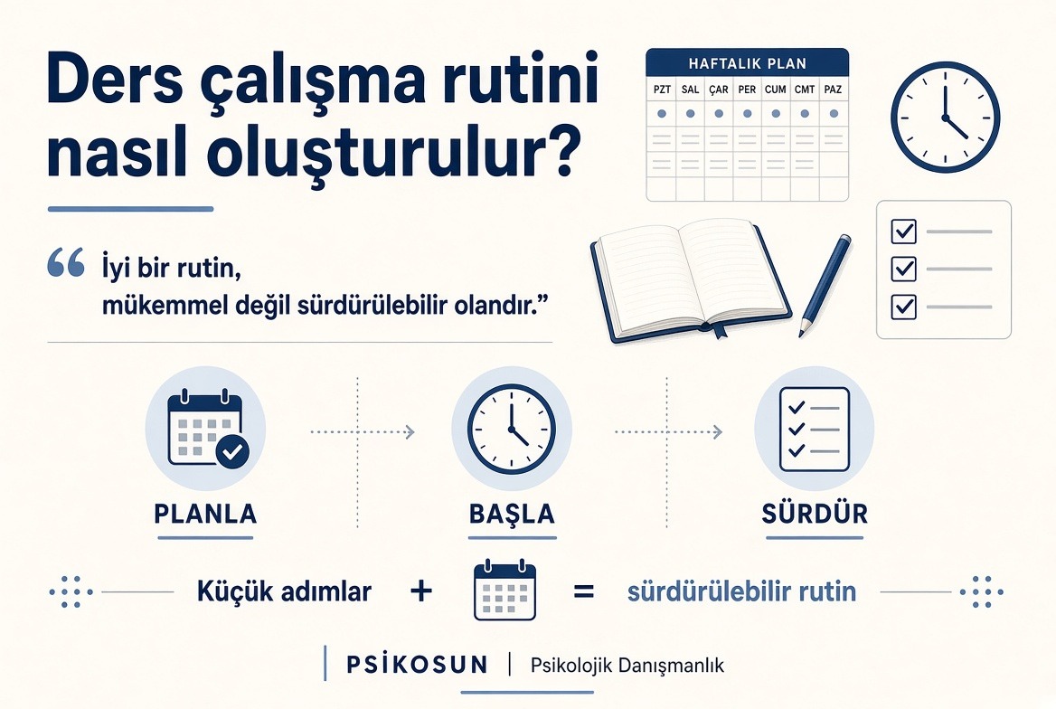 Ders çalışma rutini nasıl oluşturulur?